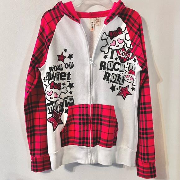 Route 66 Zip Up Hoodie Girls Size XL 14/16 - Picture 1 of 5